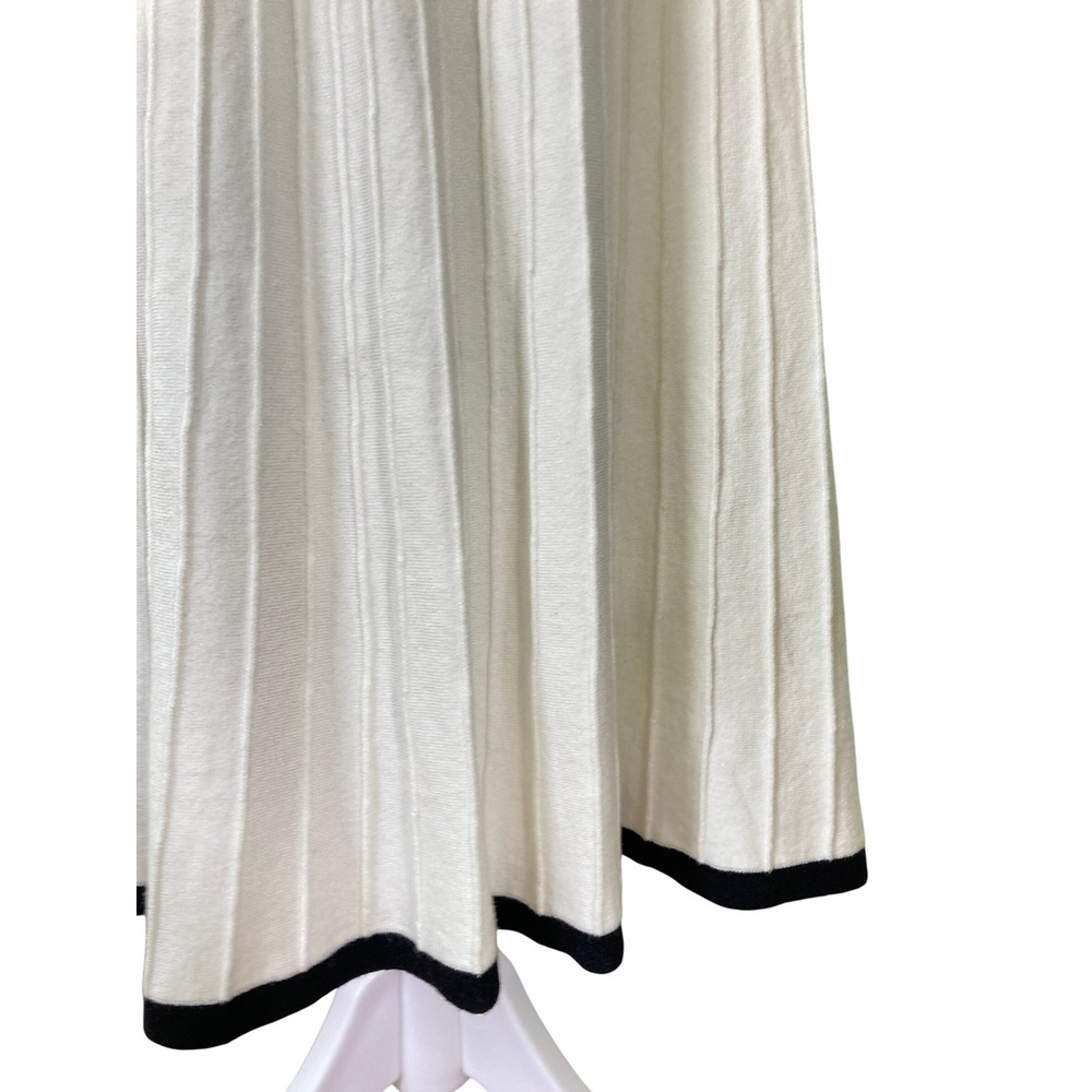 Rihoas White Black Contrasting Sweater Midi Dress Tennis Preppy Babydoll Size M - Picture 11 of 16